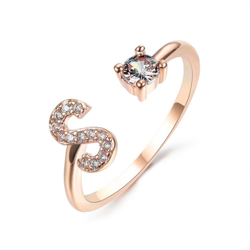 Monde Diamond Letter Ring