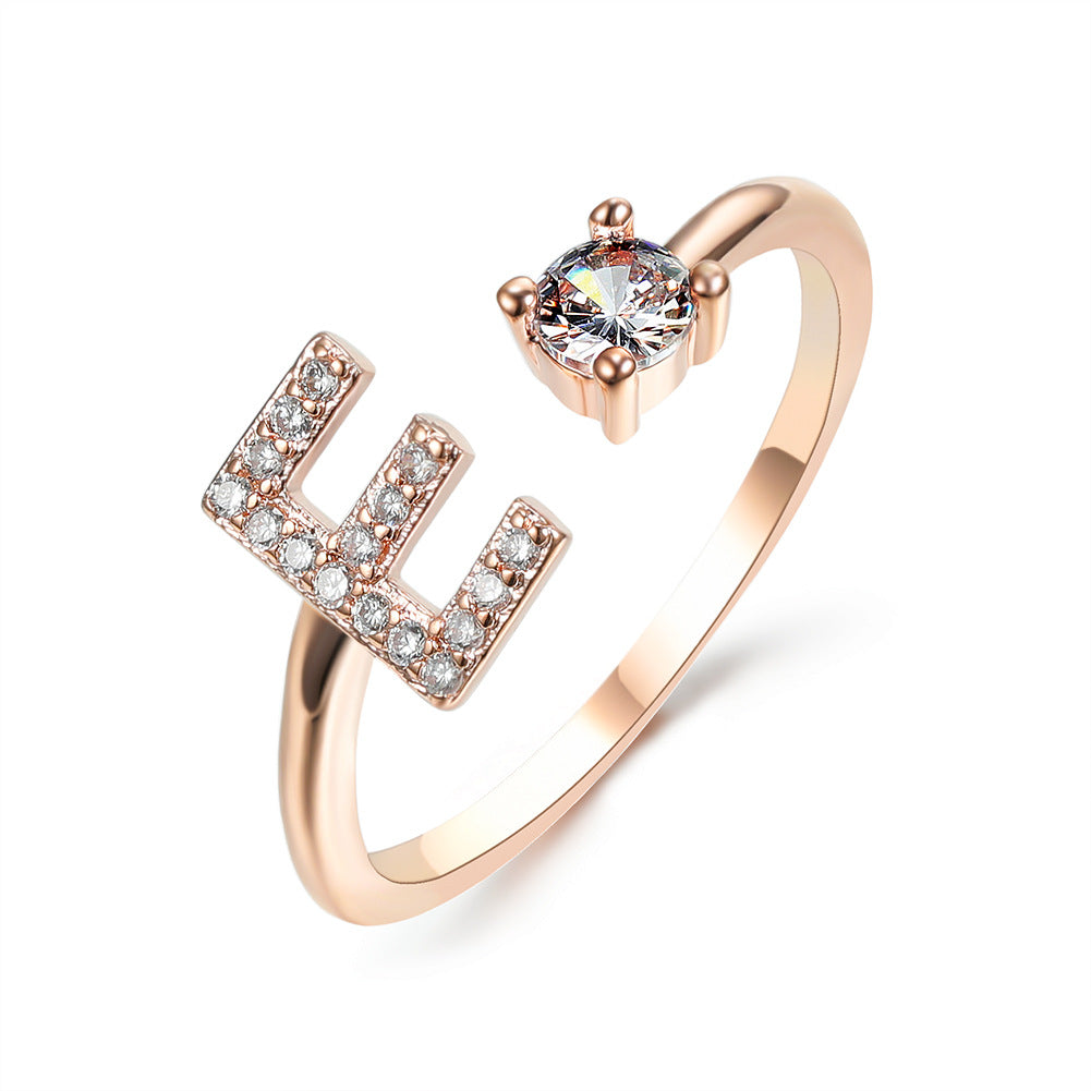 Monde Diamond Letter Ring