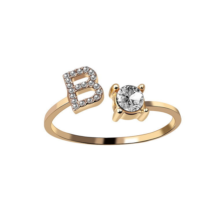 Monde Diamond Letter Ring