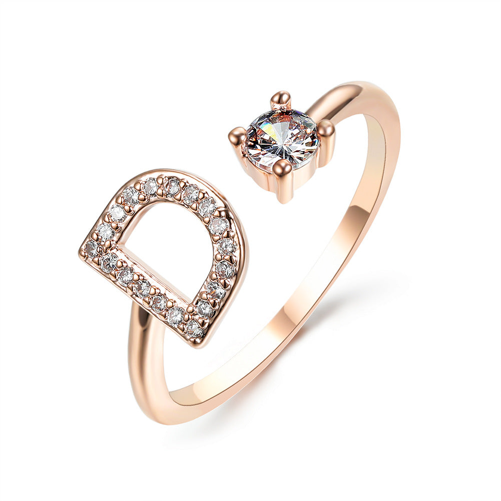 Monde Diamond Letter Ring