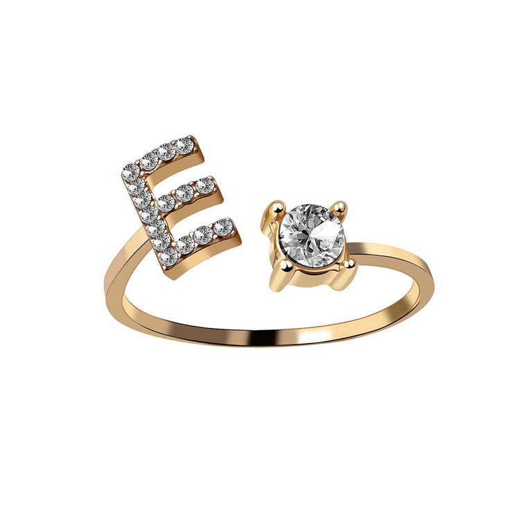 Monde Diamond Letter Ring