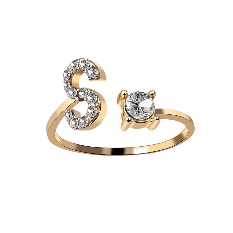 Monde Diamond Letter Ring