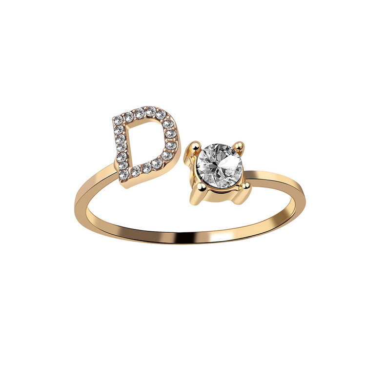 Monde Diamond Letter Ring