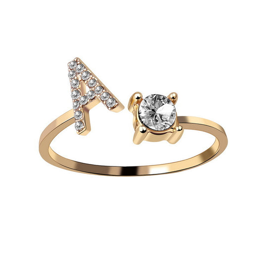 Monde Diamond Letter Ring