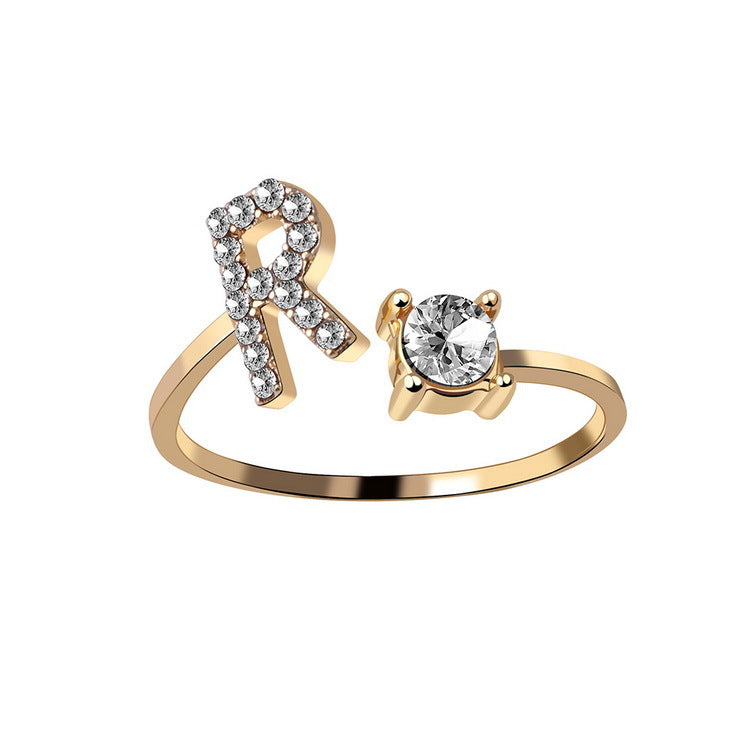 Monde Diamond Letter Ring