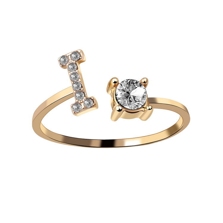 Monde Diamond Letter Ring