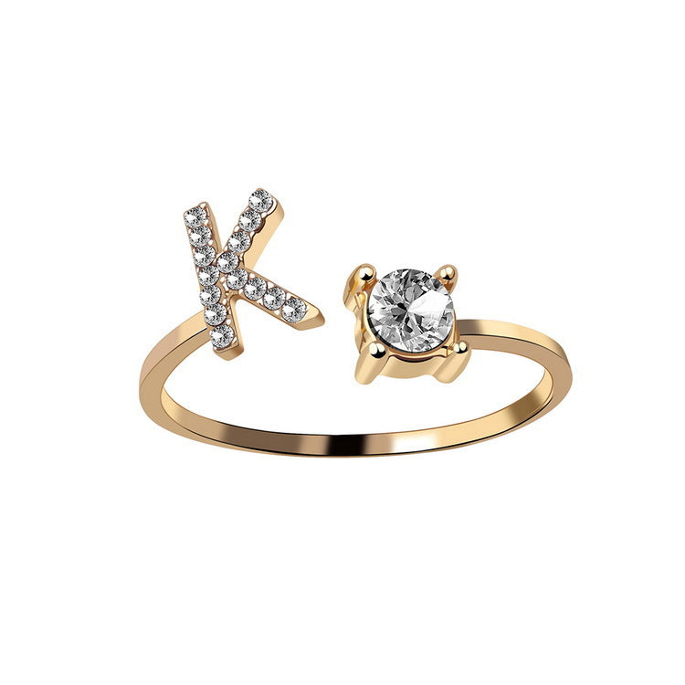 Monde Diamond Letter Ring