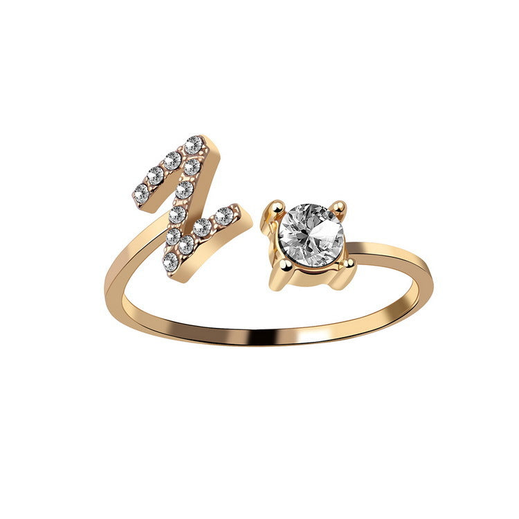 Monde Diamond Letter Ring