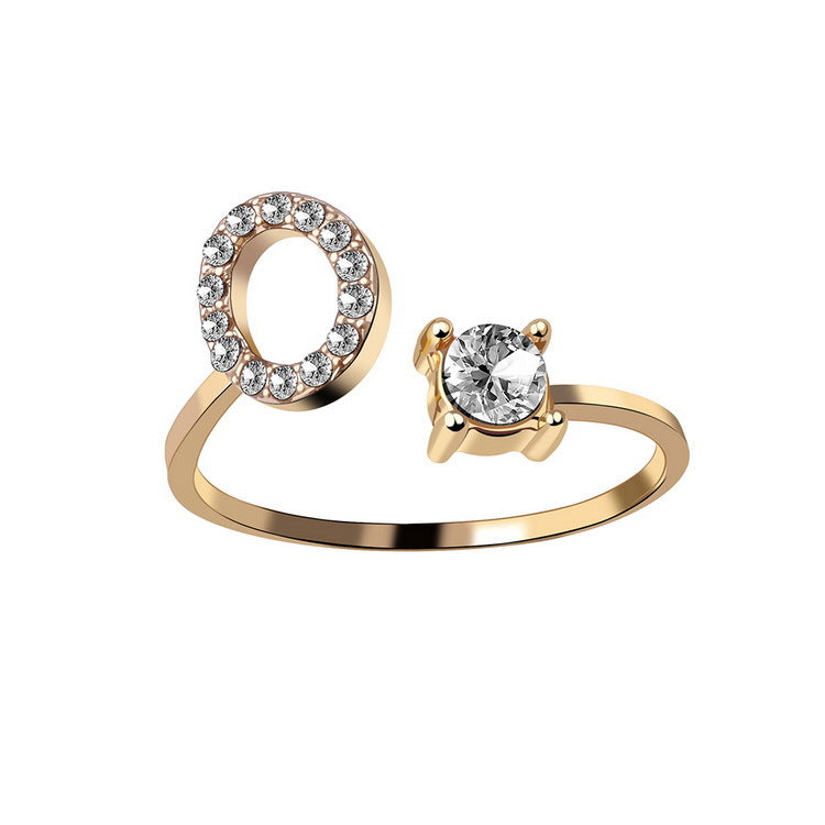 Monde Diamond Letter Ring