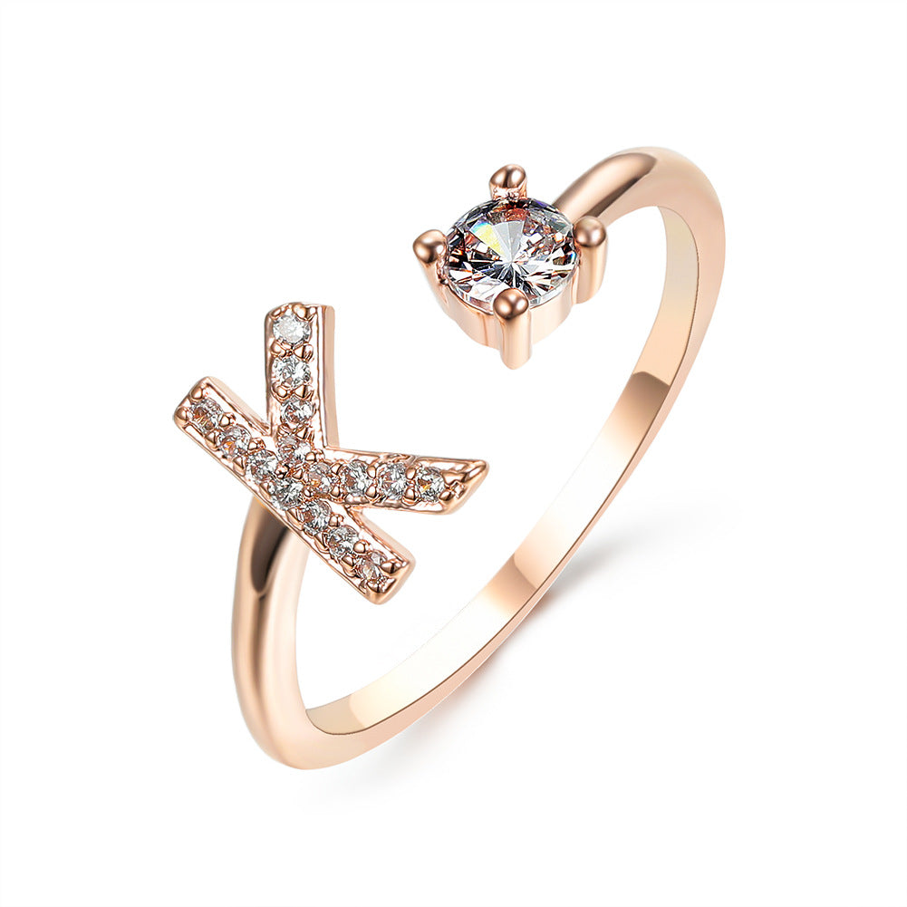 Monde Diamond Letter Ring