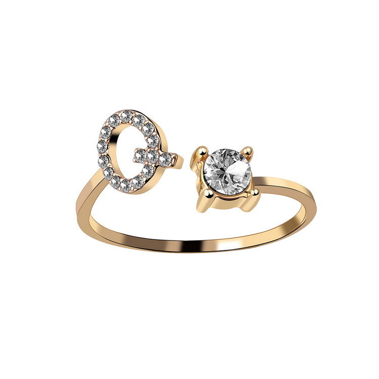 Monde Diamond Letter Ring