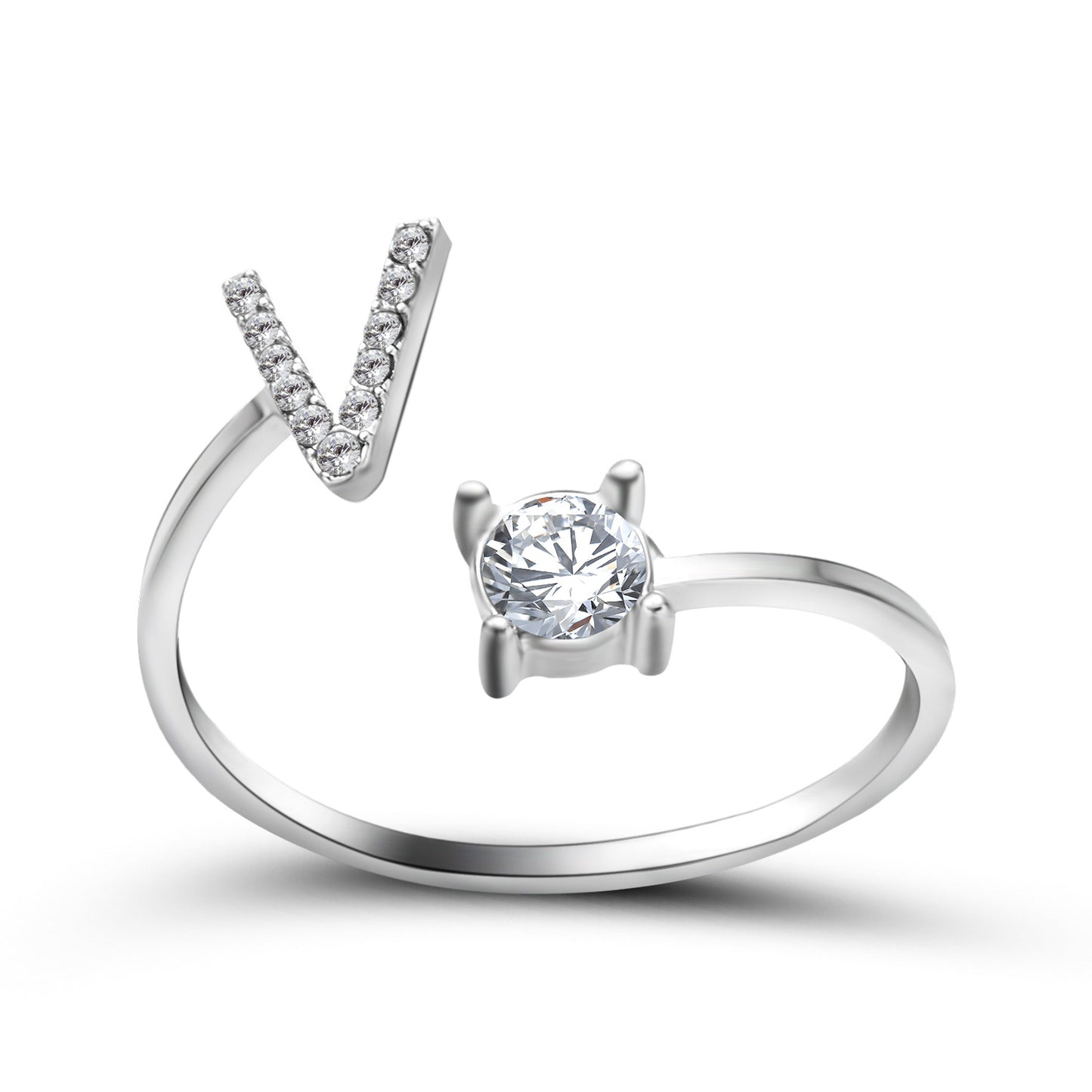 Monde Diamond Letter Ring