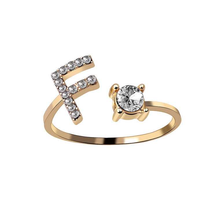 Monde Diamond Letter Ring