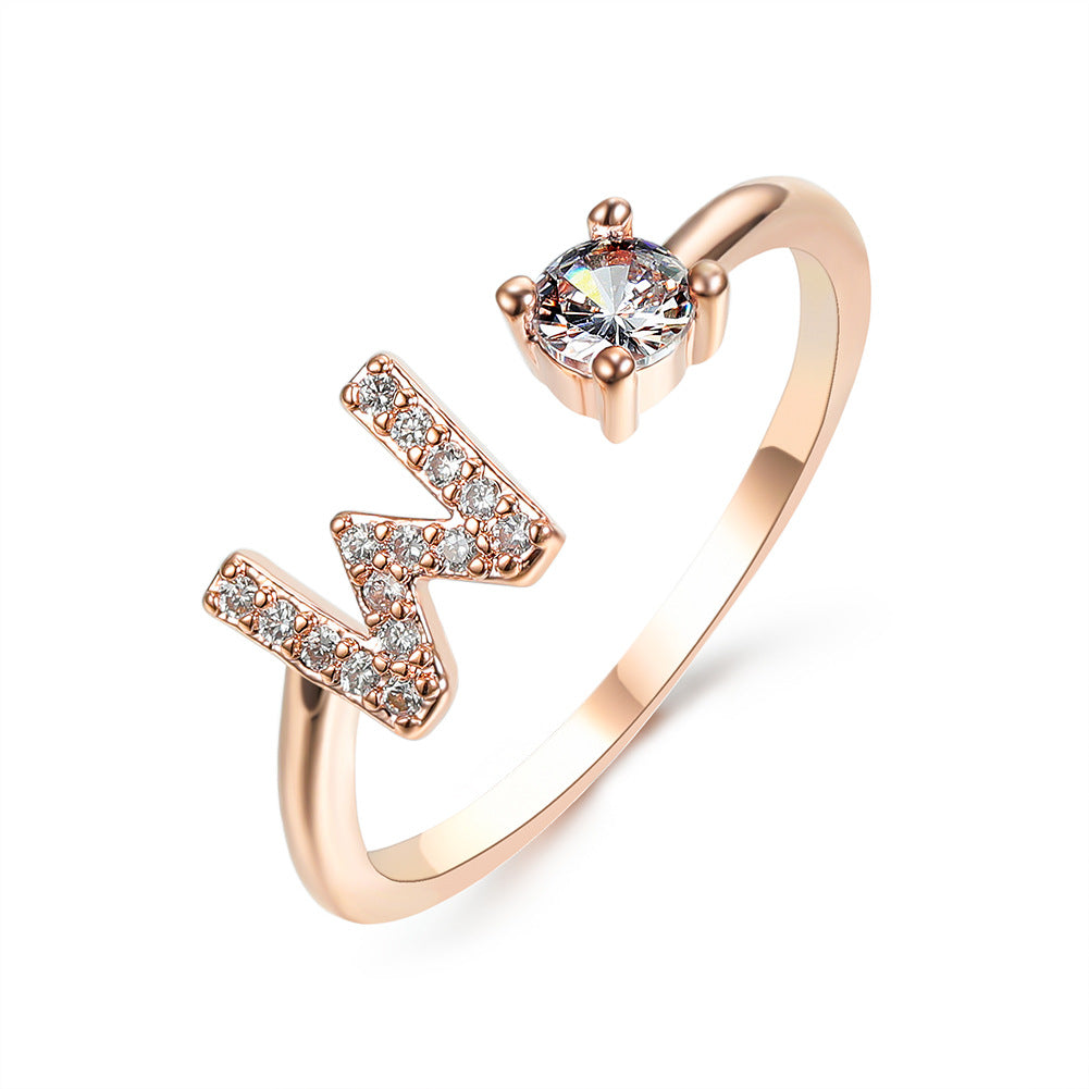 Monde Diamond Letter Ring