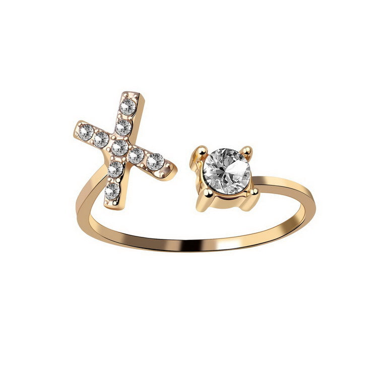 Monde Diamond Letter Ring