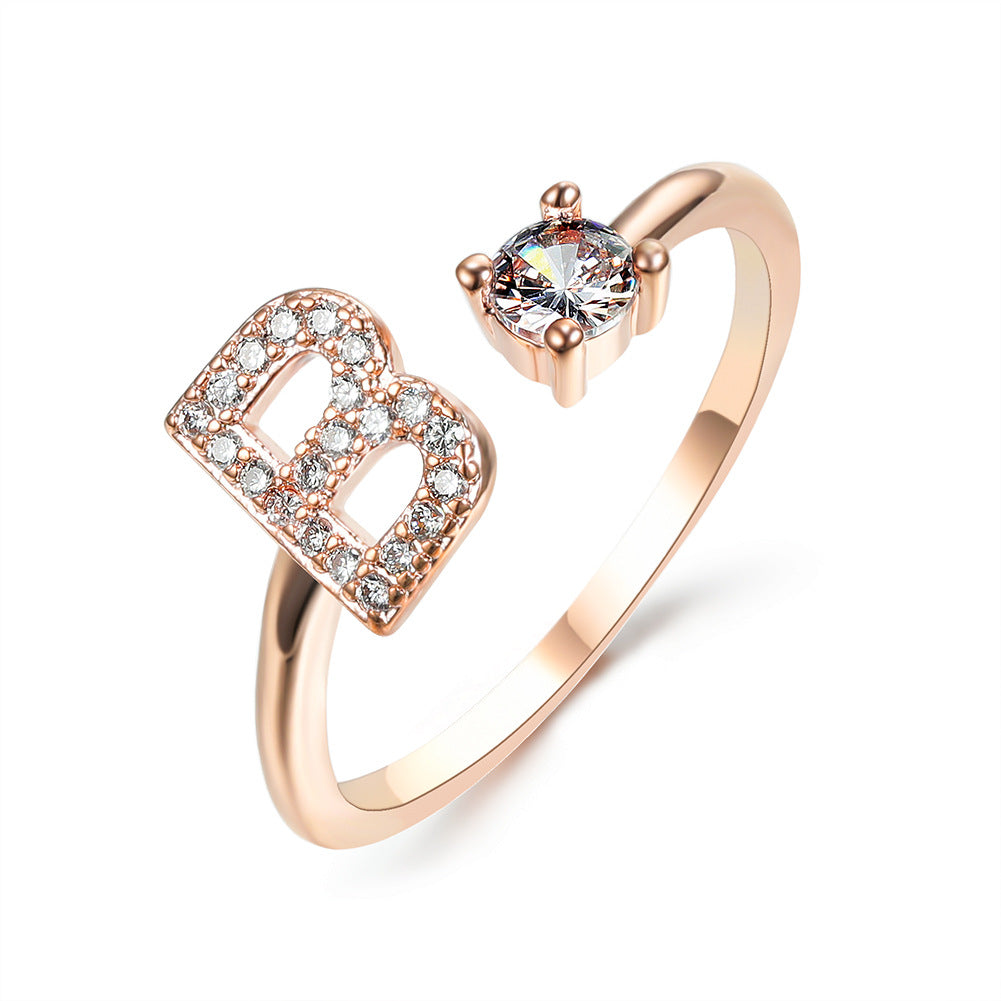 Monde Diamond Letter Ring