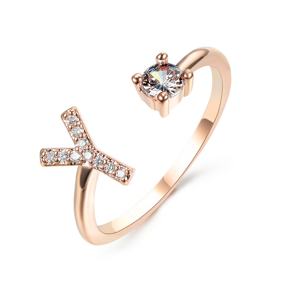 Monde Diamond Letter Ring