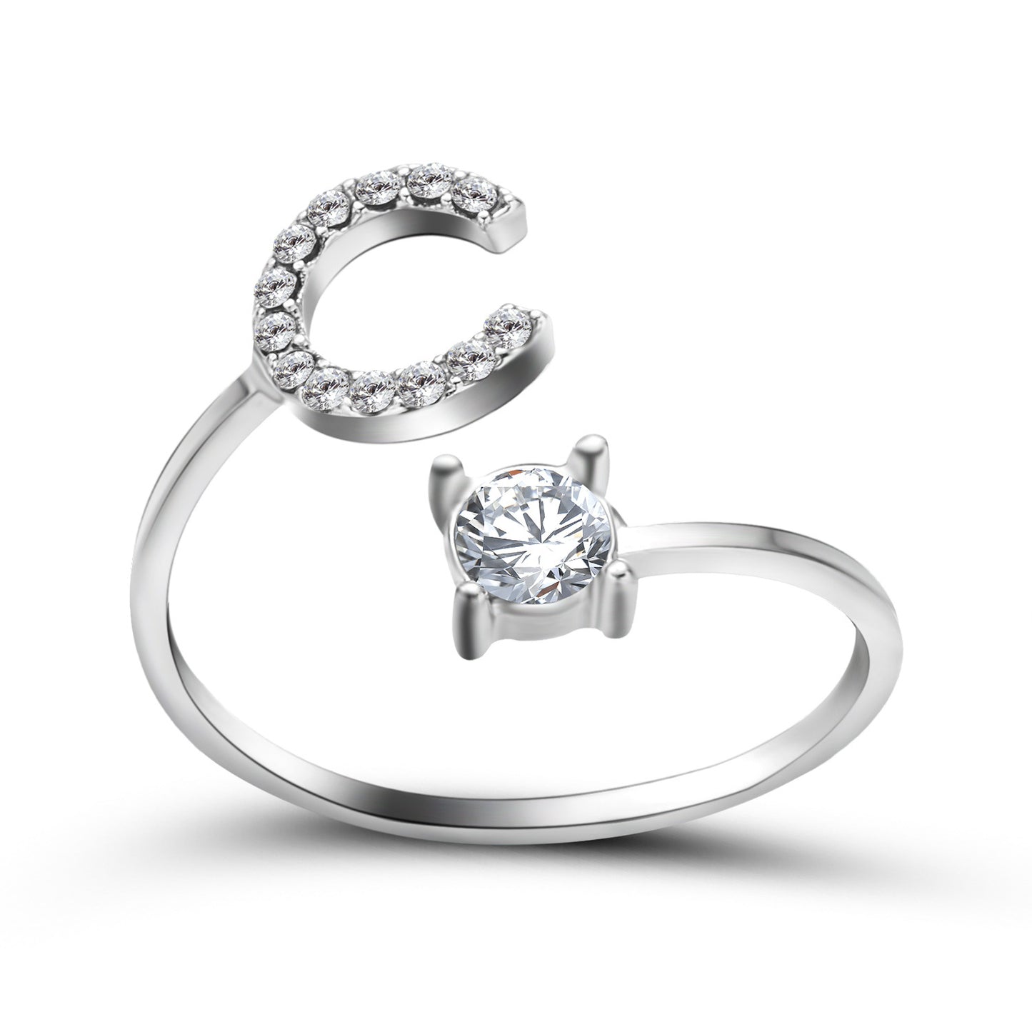 Monde Diamond Letter Ring