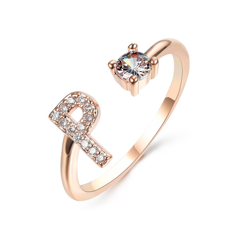 Monde Diamond Letter Ring