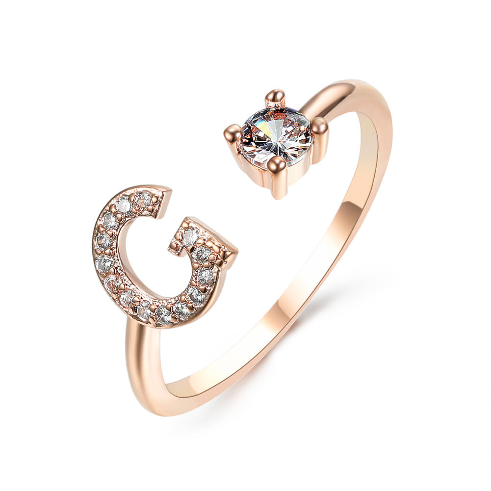 Monde Diamond Letter Ring