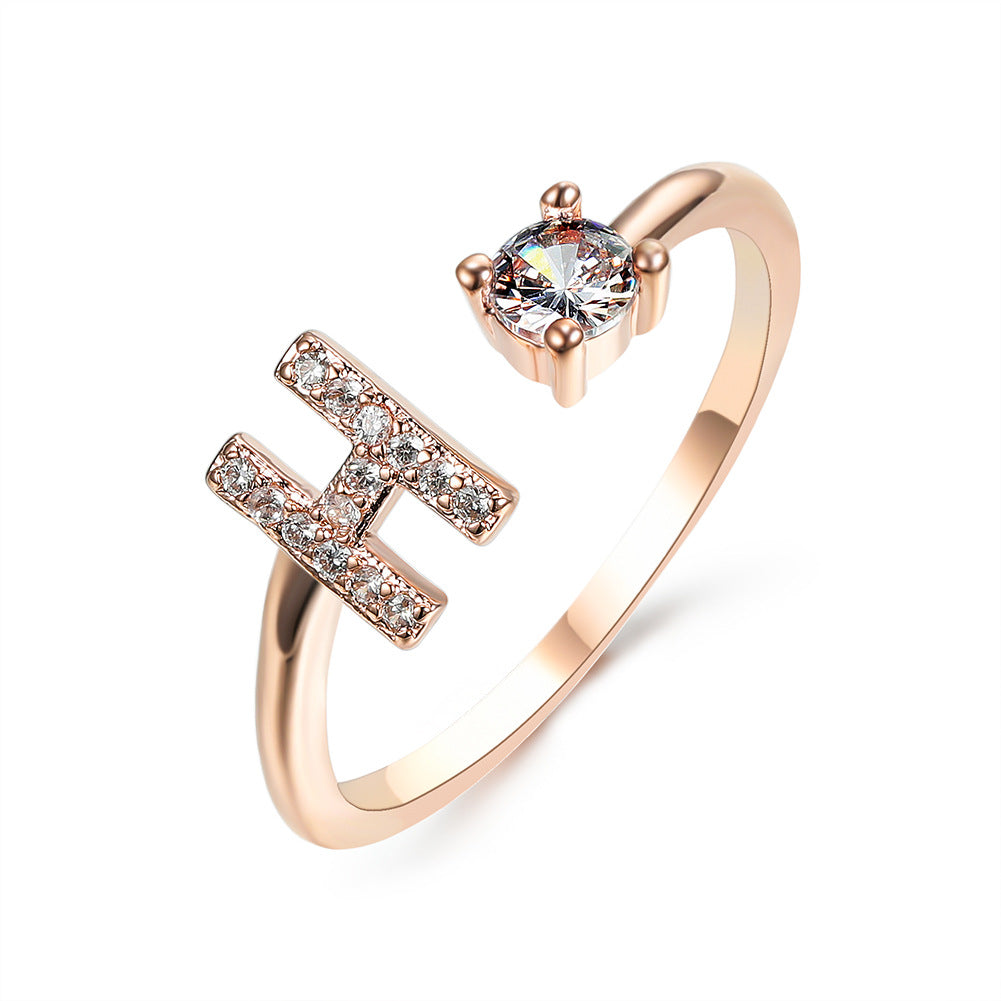 Monde Diamond Letter Ring