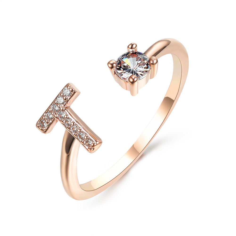 Monde Diamond Letter Ring