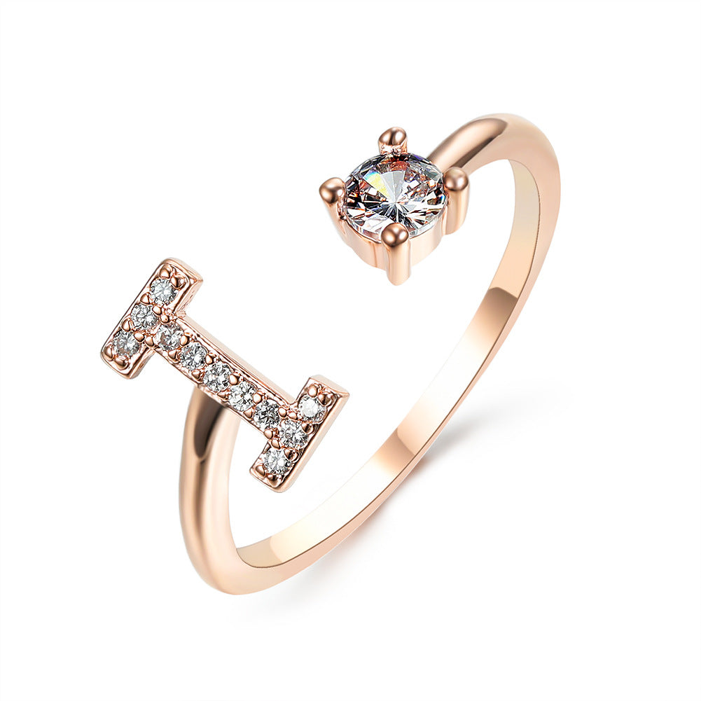 Monde Diamond Letter Ring