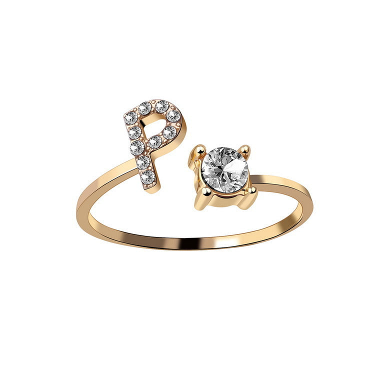 Monde Diamond Letter Ring