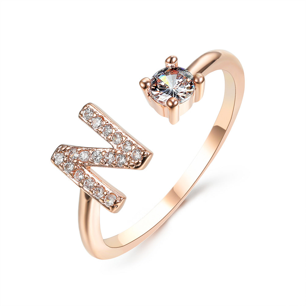 Monde Diamond Letter Ring