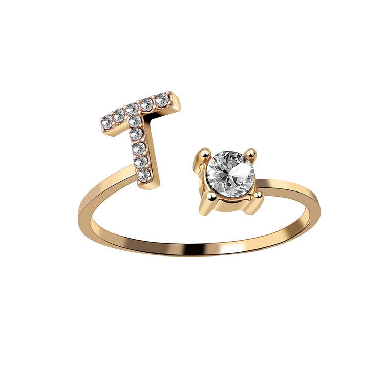 Monde Diamond Letter Ring