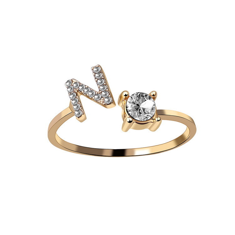 Monde Diamond Letter Ring