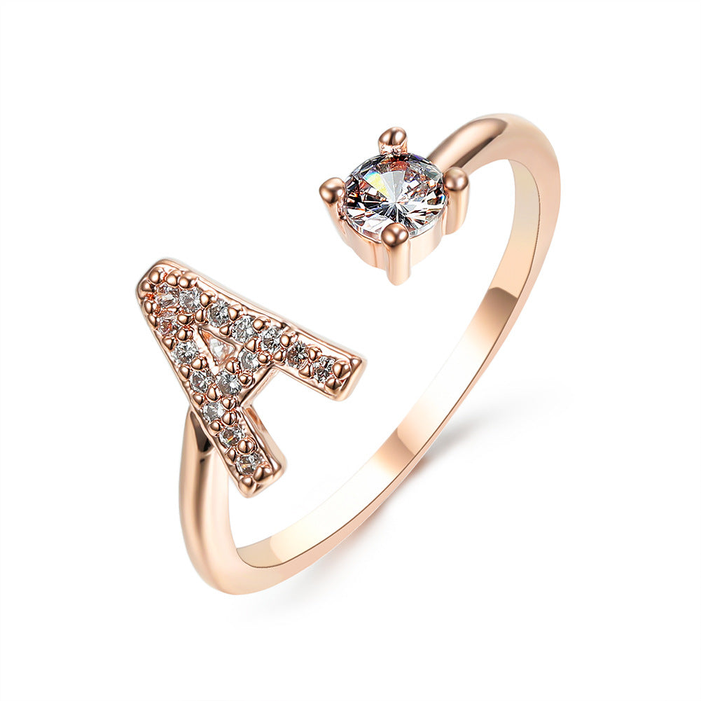 Monde Diamond Letter Ring