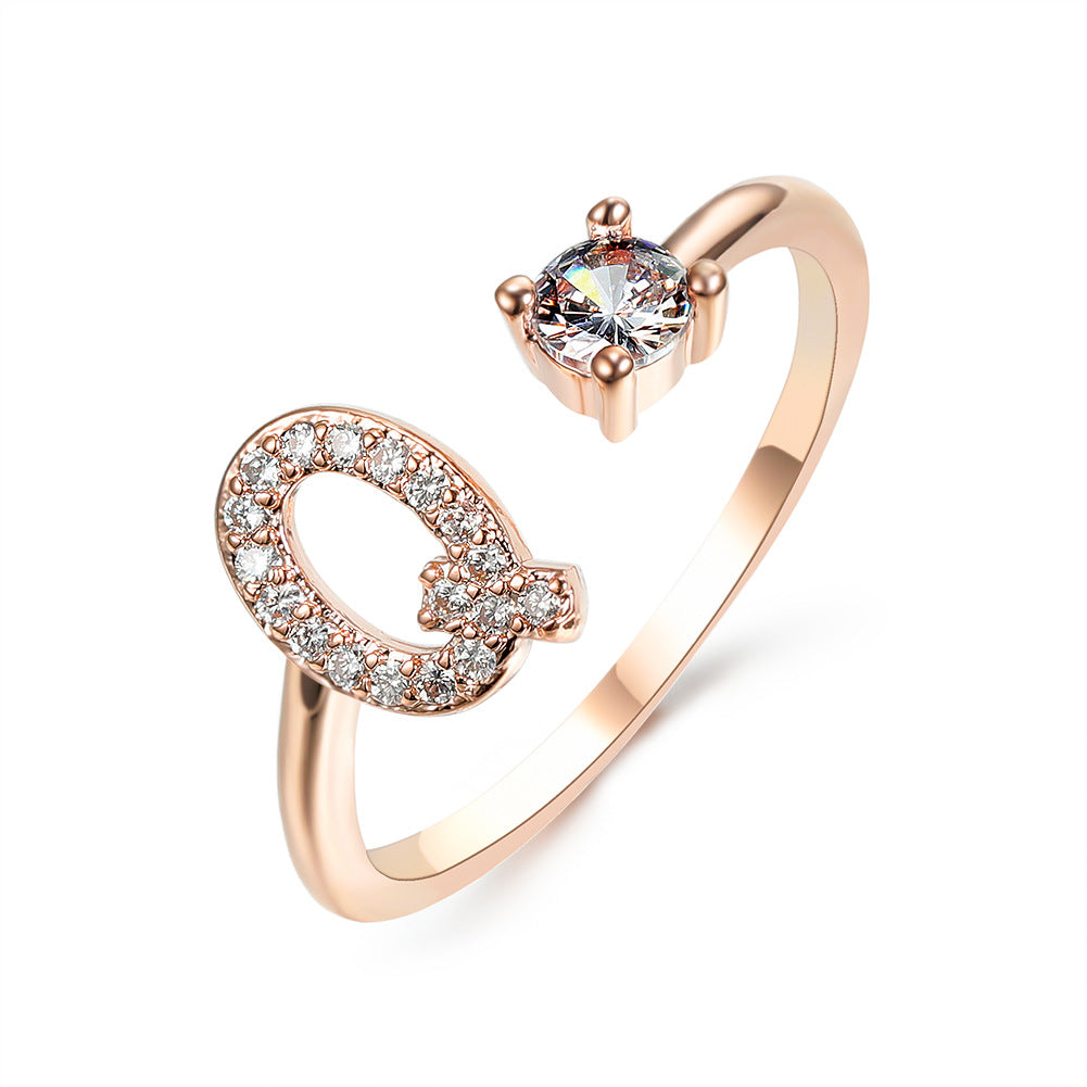 Monde Diamond Letter Ring