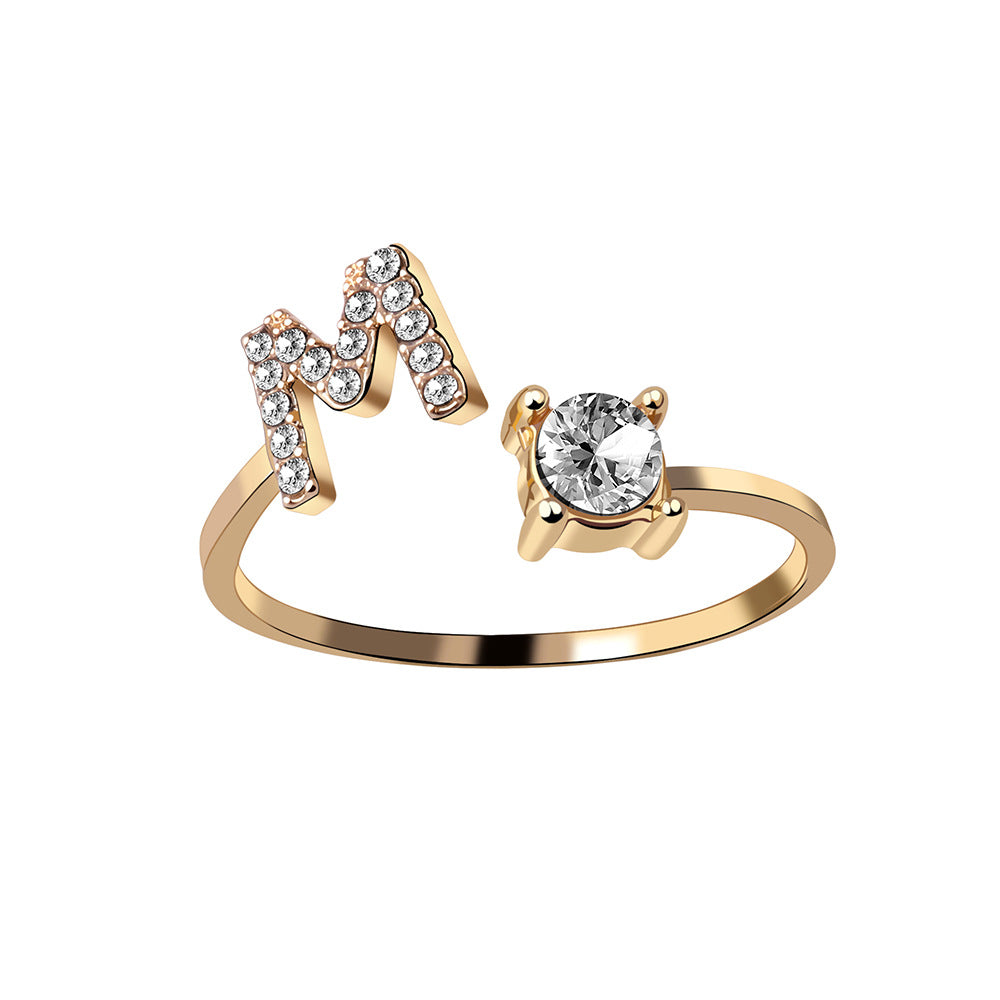 Monde Diamond Letter Ring