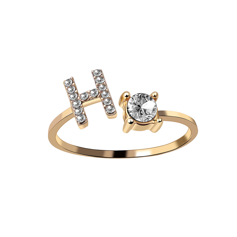 Monde Diamond Letter Ring