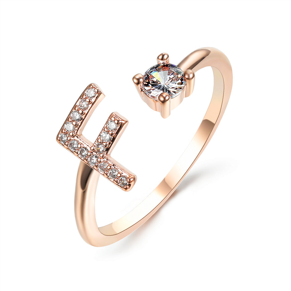 Monde Diamond Letter Ring