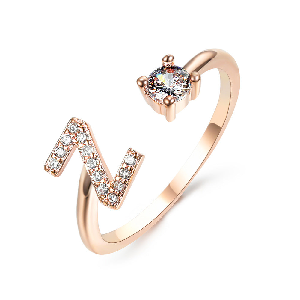 Monde Diamond Letter Ring