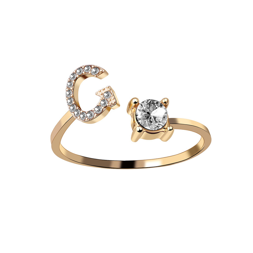 Monde Diamond Letter Ring