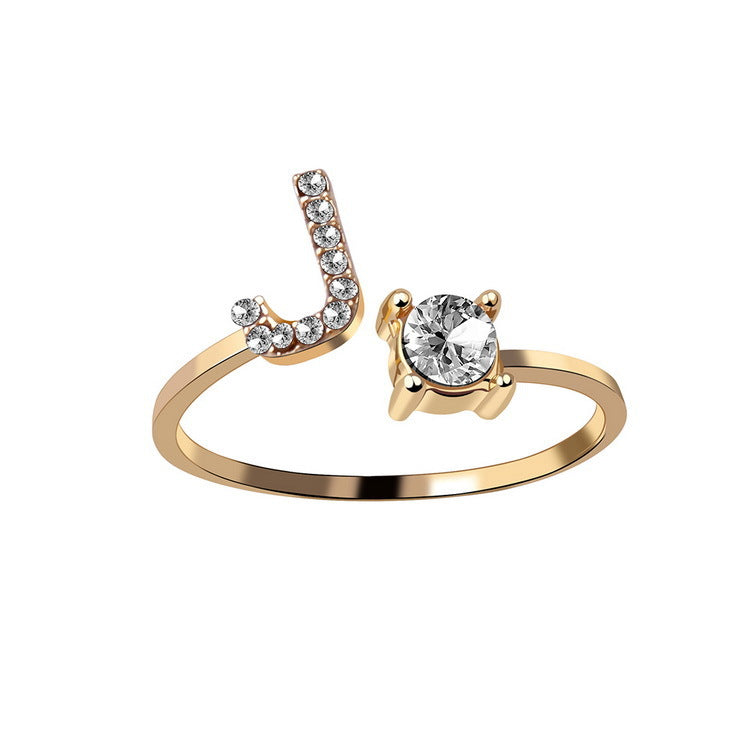 Monde Diamond Letter Ring