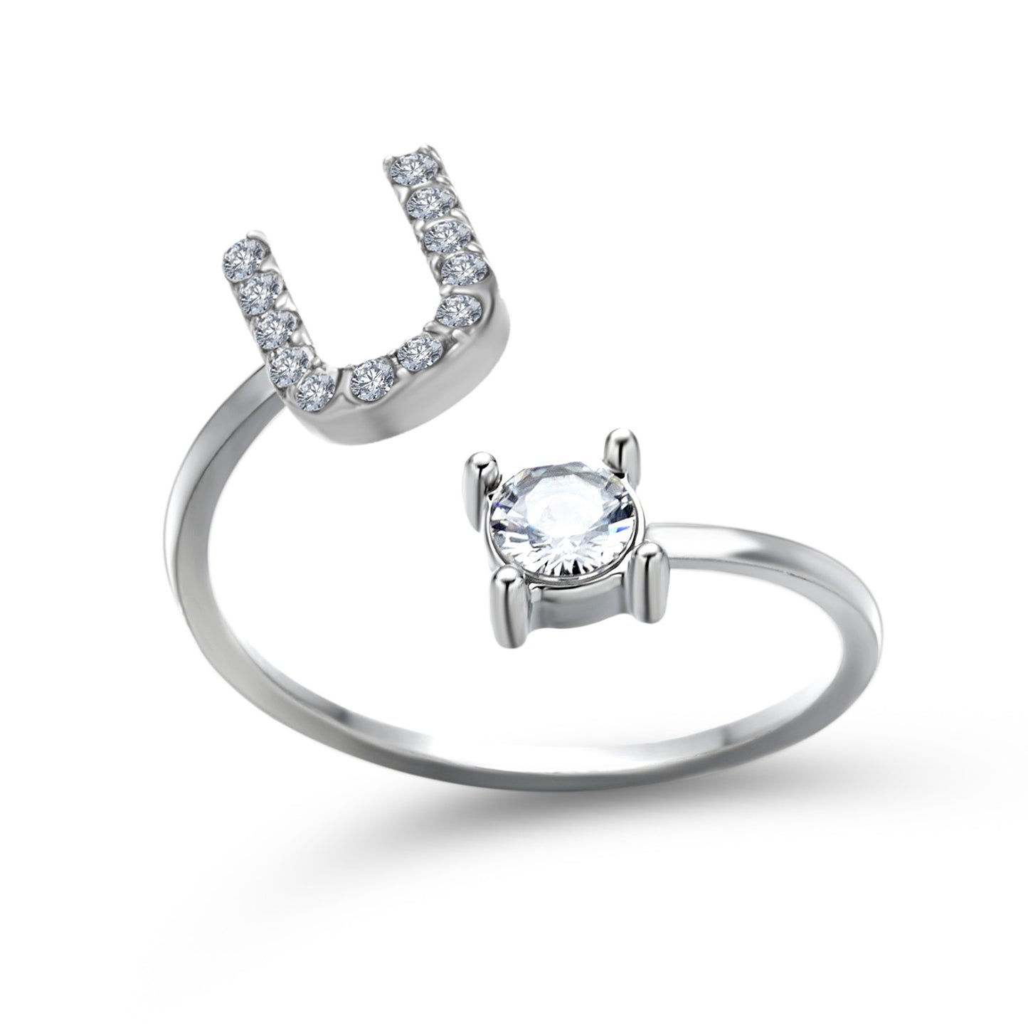 Monde Diamond Letter Ring